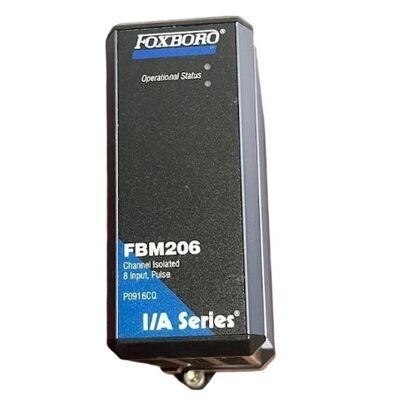 Foxboro FBM206 Series 8-Channel Pulse Input Module for Speed & Flow Monitoring with 25 kHz Input and Galvanic Isolation