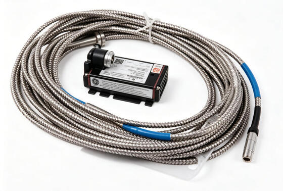 EPRO PR6424/010-140 Eddy Current Sensor with M18x1.5 Thread 10m Armored Cable and Lemon Connector for Shaft Displacement Monitoring