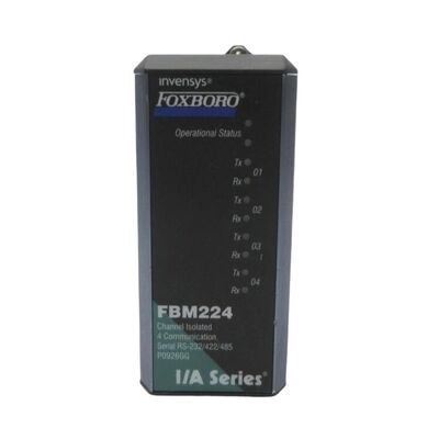 Foxboro FBM224 Modbus Communication Interface Module with RS-232/RS-422/RS-485 Support for Modbus RTU Slave Devices in Hazardous Locations